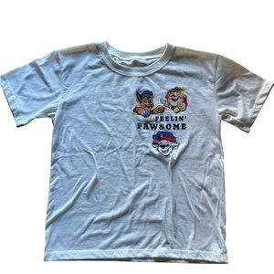 Nickelodeon White Tee with Colorful Paw Patrol Characters Kids Size 7
